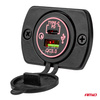 Wodoodporna ładowarka z gniazdami i testerem napięcia 2x USB 12V 24V MOD-06 AMIO-02856
