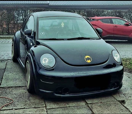 Reflektory lampy przednie ringi black VW New Beetle
