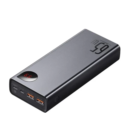 Powerbank Baseus Adaman Metal 20000mAh, PD, QC 3.0, 65W, 2xUSB + USB-C + micro USB, (czarny)