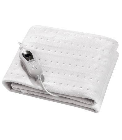 KOC ELEKTRYCZNY GRZEJĄCY 150 X 80 DUŻY MIĘKKI CIEPŁY BIAŁY Z PILOTEM JEDNOOSOBOWY Z TIMEREM