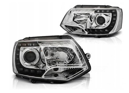 Lampy lefrektory VW T5 10-15 chrole LED DRL