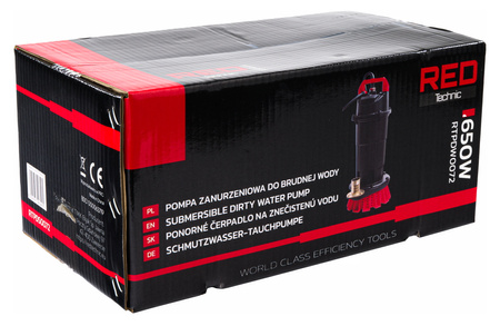 Pompa do WODY Brudnej Czystej Deszczówki 8000 l/h Ścieków 1" Zatapialna RTPDW0072