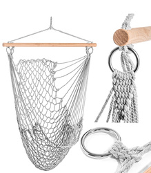 KRZESŁO BRAZYLIJSKIE HAMAK Z PAŁĄKIEM HUŚTAWKA PLECIONA MOCNA DO OGRODU