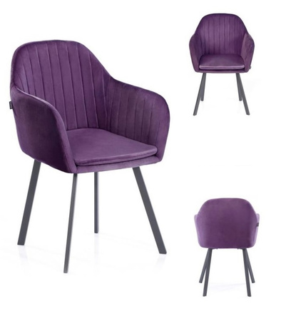 KRZESŁO TRENTO TAPICEROWANE NOWOCZESNY DESIGN FOTEL WELUR SALON JADALNIA