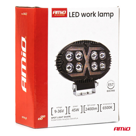 Lampa robocza halogen LED szperacz AWL78 45W 2400LM 12V 24V AMIO-04422