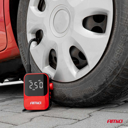 Kompresor samochodowy bezprzewodowy pompka elektryczna rowerowa powerbank 40W ACOMP-20 AMIO-03690