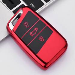 POKROWIEC NA KLUCZYK DO VW PASSAT B7/SKODA SUPERB III CZERWONY