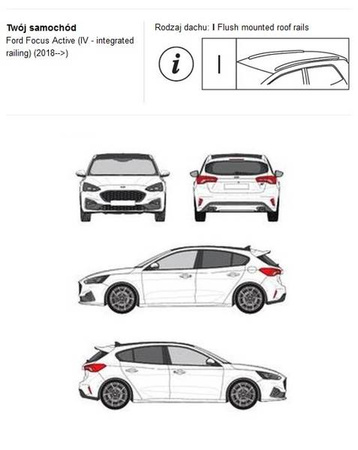 Bagażnik dachowy CRUZ AIRO FUSE Ford Focus Active