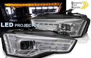 Reflektory lampy przednie led chrom Audi A5 11-16