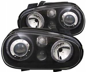 Lampy reflektory Vw Golf 4 IV ringi depo black