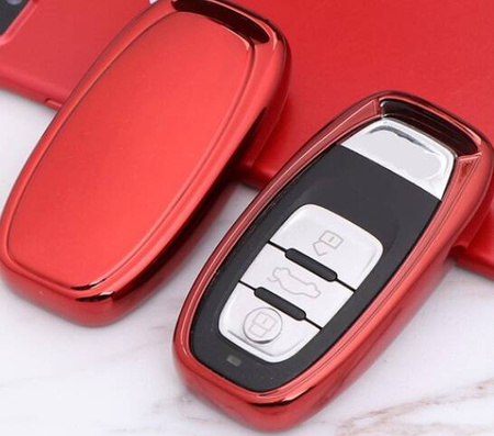 POKROWIEC NA KLUCZYK DO AUDI KEYLESS CZERWONY