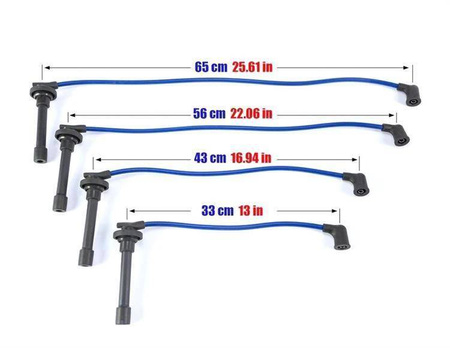 Przewody zapłonowe PowerTEC HONDA CIVIC PRELUDE ROVER 618 93-00 Niebieskie