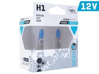 Żarówki VISION arctic white H1 12V 55W P14,5s U E4 +90%, 2 szt.