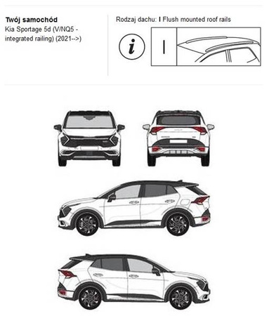 Bagażnik dachowy CRUZ AIRO FUSE Kia Sportage 2021