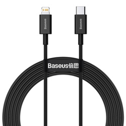 Kabel USB-C na Lightning Baseus Superior Series, 20W, PD, 2m czarny