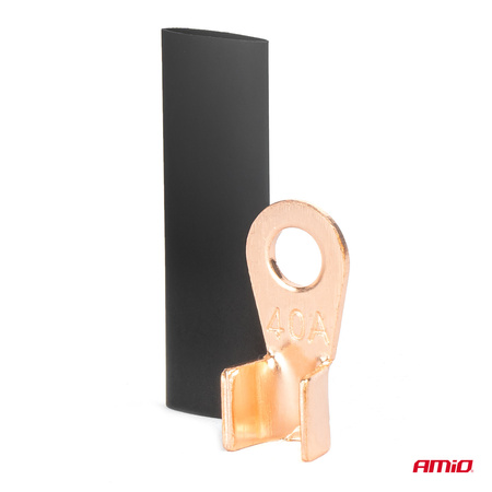 Konektory oczkowe miedziane koszulki termokurczliwe zestaw komplet 180 el. AMIO-03984
