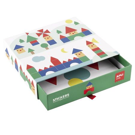 Zestaw z naklejkami geometrycznymi Apli Kids - Wieś