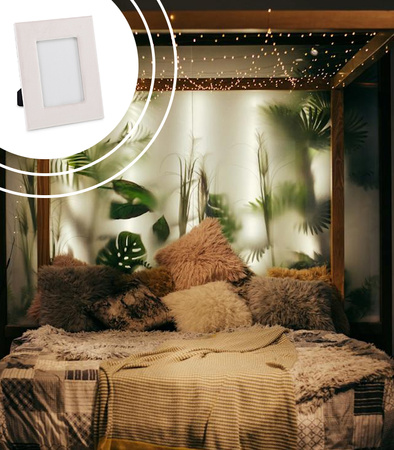 RAMKA NA ZDJĘCIE 21 X 26 CM PROSTOKĄTNA AKSAMITNA STOJĄCA DESIGNERSKA REGULOWANA DO WNĘTRZ