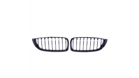 Grill sportowy pojedyncze żeberka Gloss Black  BMW 4 (F32, F82) Coupe (F33, F83) Cabrio (F36) Gran Coupe 2013-2021