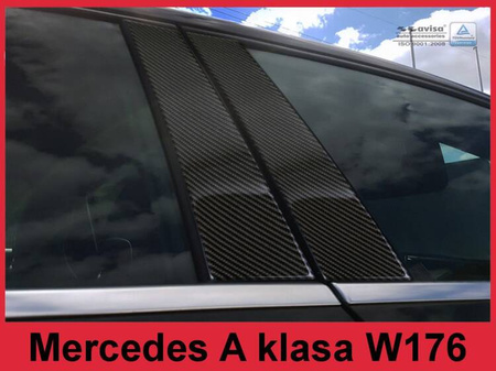 Mercedes klasa A W176 Osłony na słupki drzwi Karbon