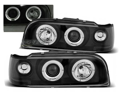 Lampy reflektory Volvo 850 92-96 ringi black