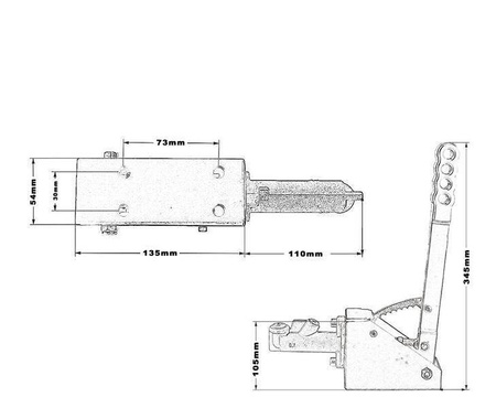 Hamulec ręczny hydrauliczny TurboWorks B04 Górny