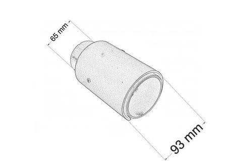 Końcówka tłumika 89mm wejście 65mm Carbon