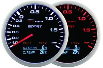 ZEGAR DEPO WA 60mm - 4w1 Turbo, Volt, Oil Press, Oil Temp