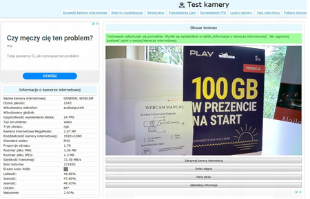 Kamerka Kamera internetowa PC FHD 1080P z mikrofonem