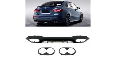 Tylny dyfuzor Gloss Black MERCEDES A-Class V177 2018-obecnie