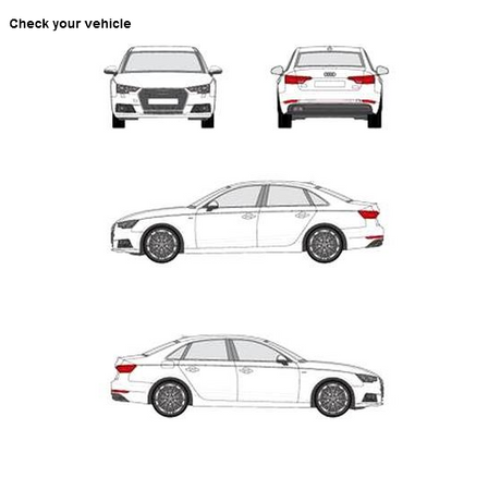 Bagażnik dachowy AIRO DARK Aluminiowy Audi A4 B9 Sedan