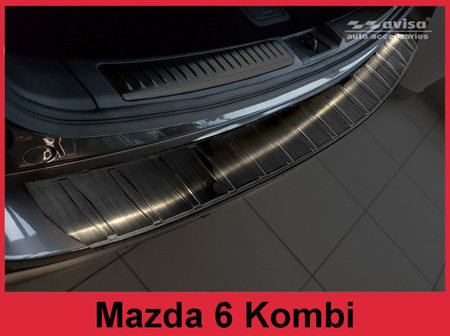 Nakładka na zderzak tylny do Mazda 6 Kombi Stal (czarna)