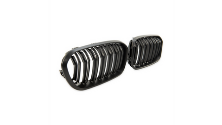 Grill sportowy podwójne żeberka Matt Black  BMW 1 (F20, F21) Hatchback Facelift 2015-2019
