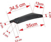 Uniwersalne lotki dokładki tylnego zderzaka Black 38,5CM