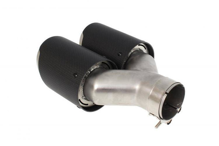Końcówka tłumika 101mmx2 wejście 76mm Carbon Mat