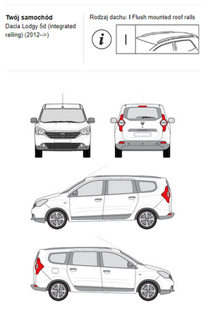 Bagażnik dachowy CRUZ S-FIX Dacia Lodgy 2012