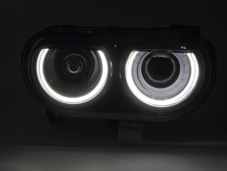 Lampy Przednie Do DODGE CHALLENGER 2008–2014 black
