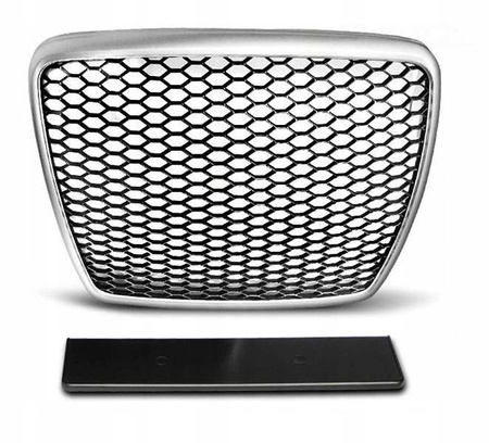 Grill atrapa sport srebrny do Audi A6 C6 2009-2011
