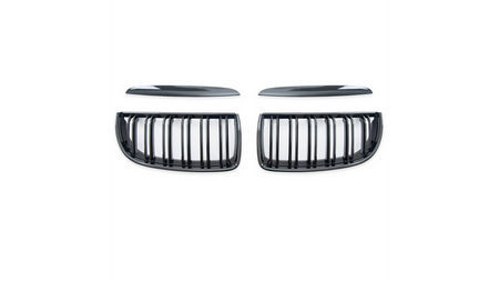 Grill sportowy podwójne żeberka Gloss Black BMW 3 E90 E91 przed liftem 2005-2008