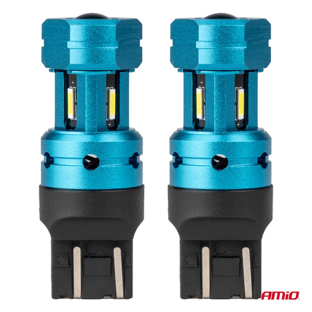 Żarówki LED CANBUS T20 7443 W21/5W 4SMD 1860 White 12V 24V AMIO-04255