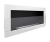 Biokominek 900x400 z szybą Biały Połysk