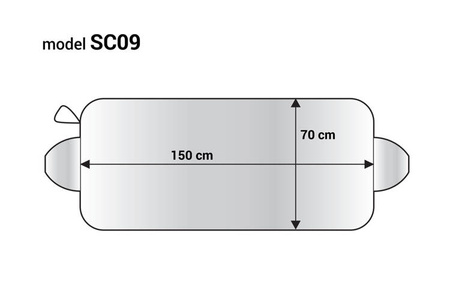 Osłona na szybę 150x70cm przeciwsłoneczna przeciwszronowa AMIO-01389