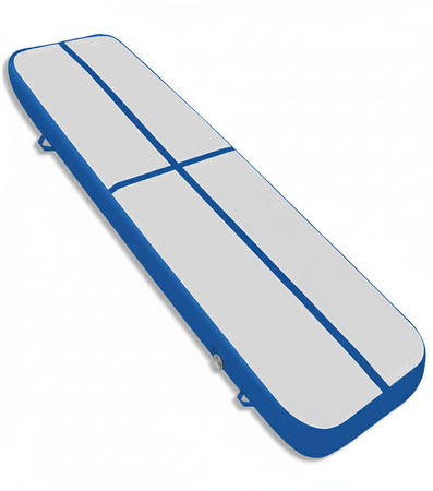 AIRTRACK 5 M NIEBIESKI ŚCIEŻKA AKROBATYCZNA MATA GIMNASTYCZNA MATERAC DMUCHANY MOCNY POMPKA TORBA DO ĆWICZEŃ ZABAWY DLA DZIECI DOROSŁYCH