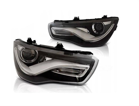 Lampy reflektory Audi A1 10-14 led drl black depo