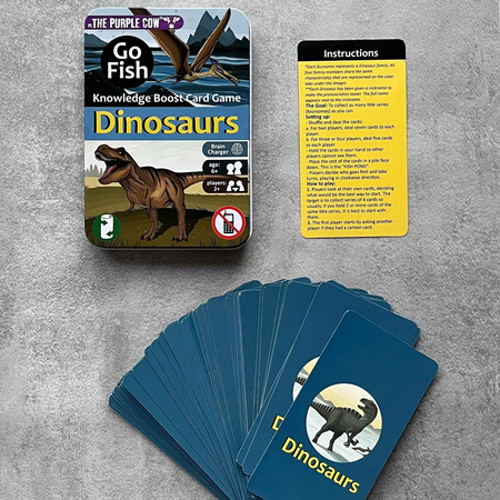 Podróżna gra karciana Kwartet The Purple Cow - Go Fish Dinozaury