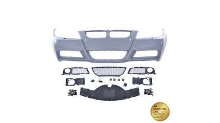 Przedni zderzak sport PDC SRA Lampy przeciwmgielne  BMW 3 (E90) Sedan (E91) Touring przed liftem 2005-2008
