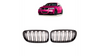 Grill sportowy podwójne żeberka Matt Black  BMW 3 (E90) Sedan (E91) Touring Facelift 2008-2011