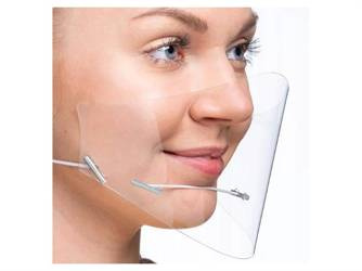 Mini przyłbica ochronna PCV z gumką