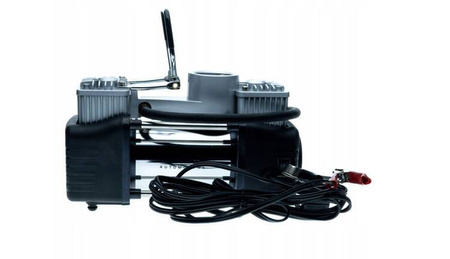 Kompresor samochodowy dwutłokowy 180w 10bar pompka samochodowa 12v metalowy