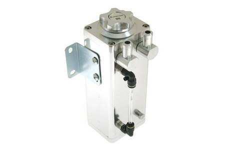Oil catch tank 0.5L 9mm / 14 mm TurboWorks Silver